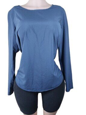 Columbia Women’s Blue Place To Place Long Sleeve Sun Shirt Blouse Top Size M